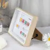 Paleta de Cores de Madeira para Nail Art Estilo Japonês Ferramenta de Exibição de Cores de Esmalte Álbum de Nail Art em Branco de 7 polegadas Suporte de Exibição