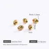 Cuentas de Cubo Chapadas en Oro que Conserva el Color Cuentas Facetadas Cuentas de Esquina Cortada para Manualidades Cuentas Sueltas Accesorios para Joyería Cuentas de Flor Cortada Doradas Cuentas Espaciadoras de Posicionamiento
