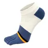 Calcetines de Cinco Dedos para Hombre Calcetines de Algodón Calcetines Cortos Letras Sencillas para Pareja Calcetines para Dedos de Primavera y Verano Calcetines Deportivos Absorbentes de Sudor