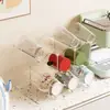 Portavasos de Agua Dopamina, Estante de Almacenamiento para Vasos, Estante de Vino de Escritorio, Organizador Ondulado Multicapa, Herramienta Mágica de Almacenamiento