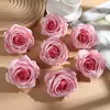 X 7cm Cabeza de Flor de Rosa Grande Artificial Retro Flor de Seda Estilo Antiguo Accesorio para el Cabello DIY Accesorios de Flores Falsas para Boda Arte Floral