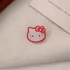 Nova Presilha de Cabelo Gatinho com Laço Vermelho Fofa para Menina Clipe Lateral Doce Clipe para Franja Cabelo Quebrado Presilha de Cabelo Acessório de Cabeça Atacado
