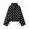 Estilo europeo y americano transfronterizo, popular en INS, moderna chaqueta de manga larga de lunares para mujer