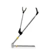 Suporte de Torre Dupla de Aço Inoxidável Suporte de Torre de Pesca Inserção no Solo Ajustável Universal Suporte de Vara de Pesca Dupla Suporte de Torre