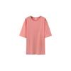 Camiseta japonesa retro multicolor de cuello redondo y manga corta, primavera y verano, holgada, combinable con todo, color sólido, camiseta básica para hombre y mujer