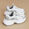 Zapatillas Torre de Suela Gruesa con Aumento para Mujer 2025 Primavera Nuevo Tenis Casual Super Fuego Malla Transpirable Running Zapatos Blancos