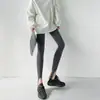 Leggings de piel de tiburón para otoño e invierno, longitud extendida, con pie para mujer, adecuados para usar al aire libre, alta elasticidad, ligeros, transpirables, adecuados para yoga y correr, estilo coreano