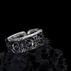 Anillo Vintage Cruzado Moderno para Hombres, Estilo Hip-Hop Punk, Anillo Único Individual, Anillo Abierto Personalizado de Gama Alta para Dedo Índice, Moderno