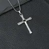 Joia de colar hip-hop transfronteiriça masculina quente rua cruz personalidade disco liga pingente corrente de suéter atacado
