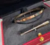 Pulsera de amor de alta calidad CNC estrecha mediana ancha estilo nuevo gruesa chapada en oro rosa de 18 quilates pulsera de muñeca para pareja transfronteriza