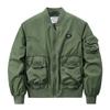 Moda de primavera chaqueta para hombre de mediana edad de color puro guapo uniforme de béisbol americano para hombre 23519 chaqueta de aviador