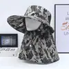 Sombrero de Pescador, Sombrero de Sol de Verano, Sombrero de Senderismo para Exteriores para Hombre, Sombrero de Pesca, Sombrero Todo en Uno con Protección Facial y para el Cuello, Sombrero de Sol de Ala Ancha