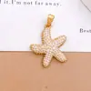 Accesorios para Joyería de la Serie Estrella de Mar y Océano de Venta Caliente Transfronteriza DIY Chapado en Cobre con Oro Real Microincrustado Diseño de Circonita Accesorios para Mujer