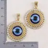 Aleación Piedra de Strás Forma de Gota de Aceite Colgante Grande Ojo del Diablo Pulsera Redonda Collar Accesorios para Joyería DIY Venta al por Mayor