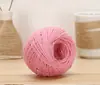 Cuerda de yute de colores hilo para manualidades fino grueso tejido a mano trenzado cuerda artículo decorativo hilo de lino material de colores estilo retro