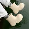 Amor Hormiga Moda Otoño e Invierno Ropa Exterior Senderismo al Aire Libre Arroyo Suela Gruesa Botas de Lluvia Caña Corta Botas de Lluvia para Aumentar Altura Adulto Impermeable