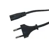 Cable de Alimentación de Dos Pines Estándar Europeo de 0.5 Metros Cuadrados con Dos Clavijas Redondas Adaptador de Enchufe de Alimentación 1.5M250V