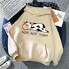 Sudadera de Vaca Unisex Divertida Estética Y2K Patrón de Anime Estilo Europeo y Americano