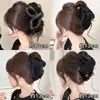 Pinza de garra de triángulo con lazo estilo coreano para mujer, tamaño grande, pinza para el pelo de alta gama para la parte posterior de la cabeza, pasador, pinza de tiburón para peinar el cabello, accesorio para el cabello