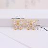 Acessórios DIY Cobre Puro Micro-incrustado Zircon Banhado 18K Real Gold Bag Cor de Ouro Pingente Brincos Ear Acessórios 29