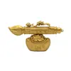 Nuevo Oro Arena Cepillo Grande Trayendo Riqueza Wenchang Pluma Adorno Dragón Enrollado Pluma Cepillo Hogar Oficina Adorno Decorativo Colección