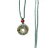 [Colgante de Paz de Año Nuevo] Doble Felicidad y Prosperidad Nuevo Estilo Chino Calado Colgante de Collar de Calabaza Suéter Tendencia Nacional Collar de la Suerte