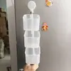 Caixa de Armazenamento com Ventosa Dupla para Cebola, Gengibre e Alho; Suporte Giratório de Armazenamento para Cozinha; Cesta Suspensa; Cesta de Armazenamento com Drenagem Montada na Parede; Armazenamento de Múltiplas Camadas