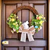 Nova Decoração de Porta Pendurada de Espuma Transfronteiriça Decoração de Casa Decoração Pendurada de Arco e Flecha Guirlanda de Coelho de Páscoa Plástico