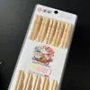 Caixa blister 10 pares de hashis de bambu doméstico sem nó cor natural hashis de bambu barraca de rua rio lago hashis de bambu carbonizado atacado