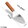 Cubiertos Domésticos de Acero Inoxidable con Mango de Madera, Espátula para Hamburguesas Teppanyaki, Gadget de Cocina para Pizza con Tres Lados
