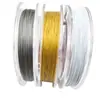 Hilo japonés importado cable de alambre dorado cuerda de alambre línea de perlas cadena para el cuello collar pulsera aretes línea de cuentas accesorios de bricolaje