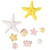 Acessórios de Resina Estrela do Mar Concha Fofa Oceano Materiais DIY para Crocs Decorações de Capa de Celular