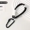 Chaveiro simples de paracord bicolor com fivela rosqueada, trançado em poliéster de cor dopamina, acessório de chaveiro duplo feito à mão
