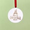 Etiqueta navideña de madera regalo redonda elevador feliz cumpleaños decoración bola de cristal pequeña etiqueta de madera colgante de joyería