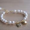 Dulce Pulsera de Perlas Barrocas de Agua Dulce Verdaderas Lucky Love Combinable Exquisita de Alta Gama Retro Pulsera BFF