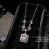 Brilhante Açúcar Geométrica Gem Pulseira Cintilante 18K Banhado a Ouro Meteoro Lágrima Zircônia Colar Borboleta