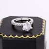 Anillo de moissanita de imitación en vivo de red roja parlanchina transfronteriza para mujer 1 quilate seis garras anillo de boda fábrica venta al por mayor joyería de comercio exterior