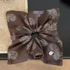 Goma para el pelo Retro Estilo Coreano con Estampado Paisley y Acabado de Alta Gama, Lazo Versátil para Coletas Bajas, Accesorio para el Cabello para Mujer