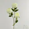 Flores Artificiais Brancas para Decoração de Casamento, Flores de Seda, Ornamentos de Flores Artificiais, Arte Floral Seca, Materiais de Rosa, Arranjo de Flores para Corredor, Arranjo de Parede e Chão