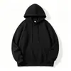 Sudadera con capucha de doble capa de alta calidad de 320g con hombros ligeramente caídos, sudadera con capucha de color liso, sudadera con capucha blanca