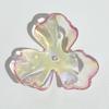 Transparente UV pétalos grandes tres 36mm acrílico diy hecho a mano accesorios para el cabello aretes accesorios de joyería material de pétalo color mágico