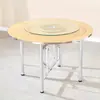 Mesa de jantar redonda grande dobrável de madeira maciça com prato giratório para casa 10-15 pessoas tampo de mesa redondo mesa de jantar para restaurante uso comercial