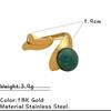 Anillo de Acero de Titanio Colorido de Gama Alta Europeo y Americano para Mujer, Múltiples Capas, Línea Fina, Nicho Retro, Piedra Natural, Versátil, Anillo de Acero Inoxidable