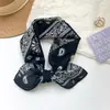 100% Algodón Diseño Coreano Cuadros Azules Cuadrado Pequeño Bufanda para Mujer Primavera Verano Versátil Combinación Camisa Decoración Bufanda Pequeña para Cuello Bufanda de Seda