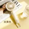 Ventilador de Escritorio Portátil de Mano Simple Ventilador Recargable por USB con Luz Nocturna y Gancho para Colgar Ventilador Pequeño