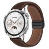 Adequado para Huawei Gt5/Gt6 Pro Pulseira de Couro para Relógio, Fivela Magnética de Duas Seções Couro Bovino Veludado Fino Pulseira para Smartwatch 22mm
