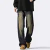 Jeans Masculino Casual Reto Solto High Street Estilo Americano Vintage Lavado Desgastado Transfronteiriço Primavera e Outono 2026