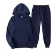Nuevo conjunto de sudadera con capucha estilo europeo y americano, sudadera con capucha casual de corte holgado y pantalones de chándal, conjunto versátil de dos piezas