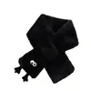Bufanda Pequeña Blanca Linda para Mujer Invierno Estilo Coreano Felpa Engrosada Resistente al Frío Cruzada al Cuello Piel Sintética de Conejo Rex Bufanda Corta