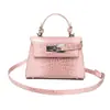 Bolso de mujer transfronterizo, nuevo modelo 2026, bolso de mano retro simple y elegante con estampado de cocodrilo, bolso de hombro, bolso cruzado, bolso Kelly